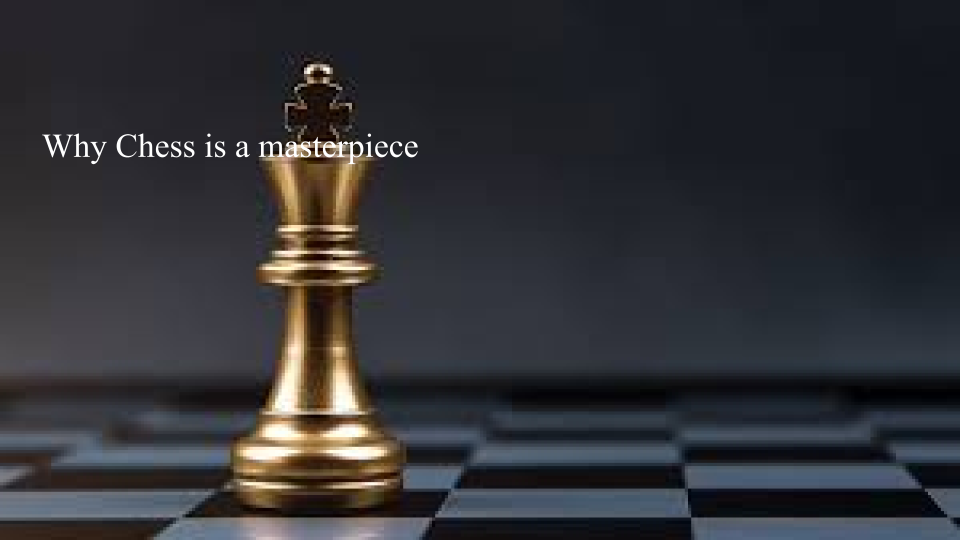 Slide with king chess piece image with words covering the piece.